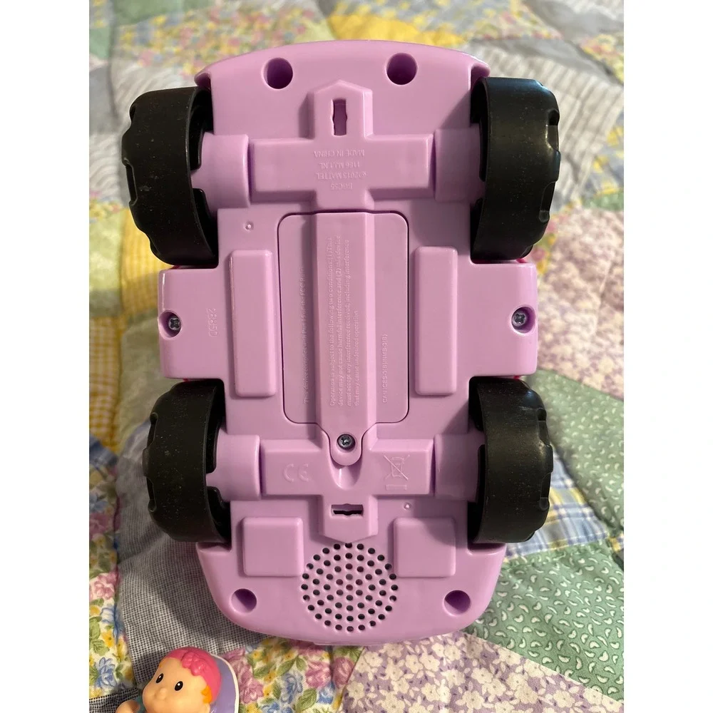 Fisher Price Little People Pink SUV Car Mom and Baby Figures Toy Set WORKS CLEAN
